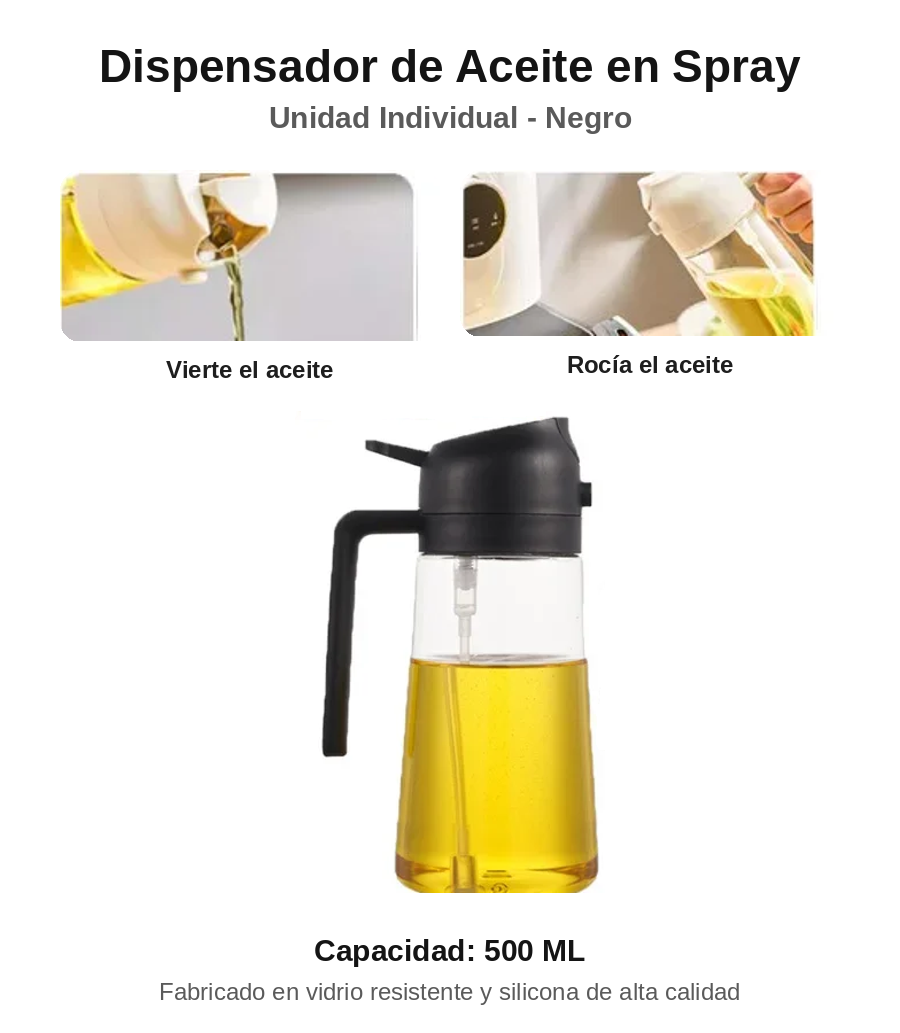 OilMist Spray — Dispensador de Aceite en Aerosol