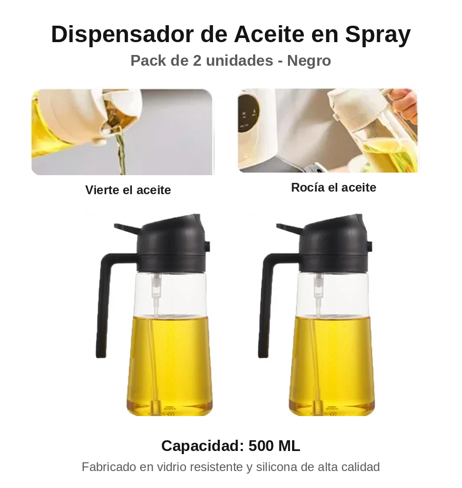 OilMist Spray — Dispensador de Aceite en Aerosol